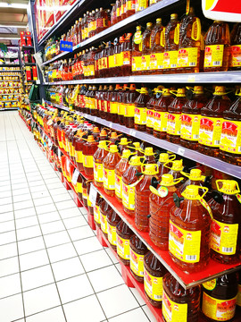 超市粮油专柜 超市食品卖场